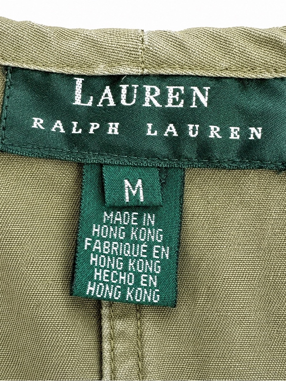 Vintage Lauren Ralph Lauren Safari Utility Vest Olive Cotton Medium Hong Kong - Picture 6 of 13